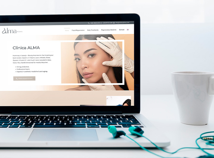 Computer with website design by Pacific | One-Time Website Build One-Time website build by Pacific