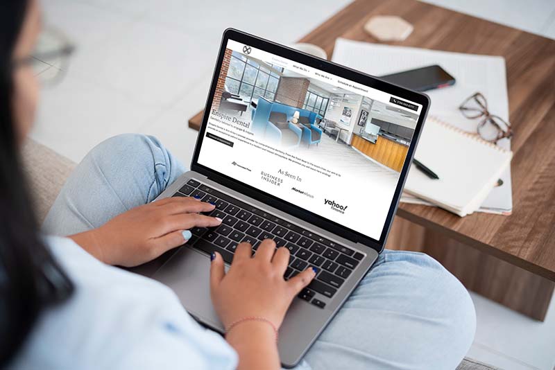 Viewing a Website for Dentists by Pacific Viewing a Website for Dentists by Pacific