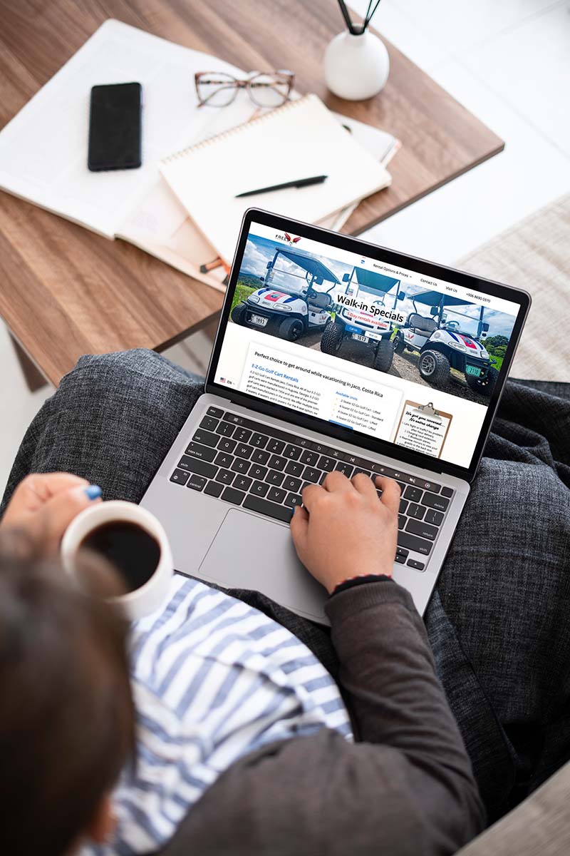Website design for Golf Cart Rentals by Pacific